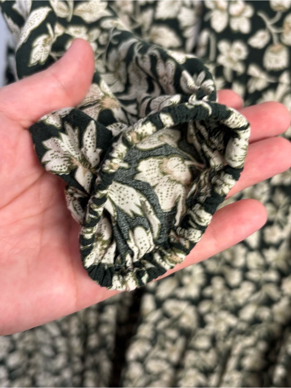 Old Navy Black Floral Tiered Long-Sleeve Dress - Picture 6 of 6